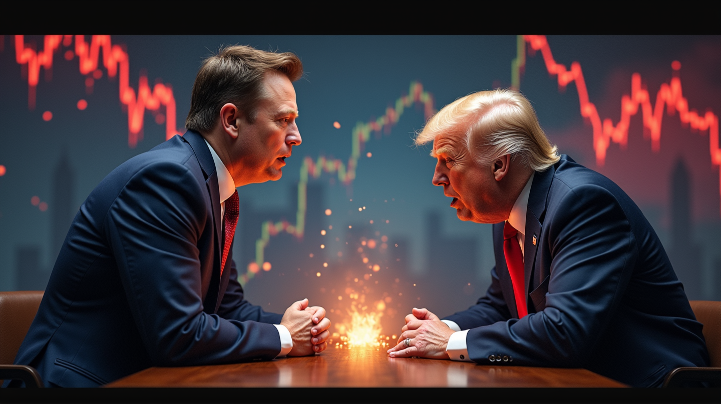 Marktschock: Musk gegen Trump Beben reduziert Teslas Wert um 152 Milliarden Dollar