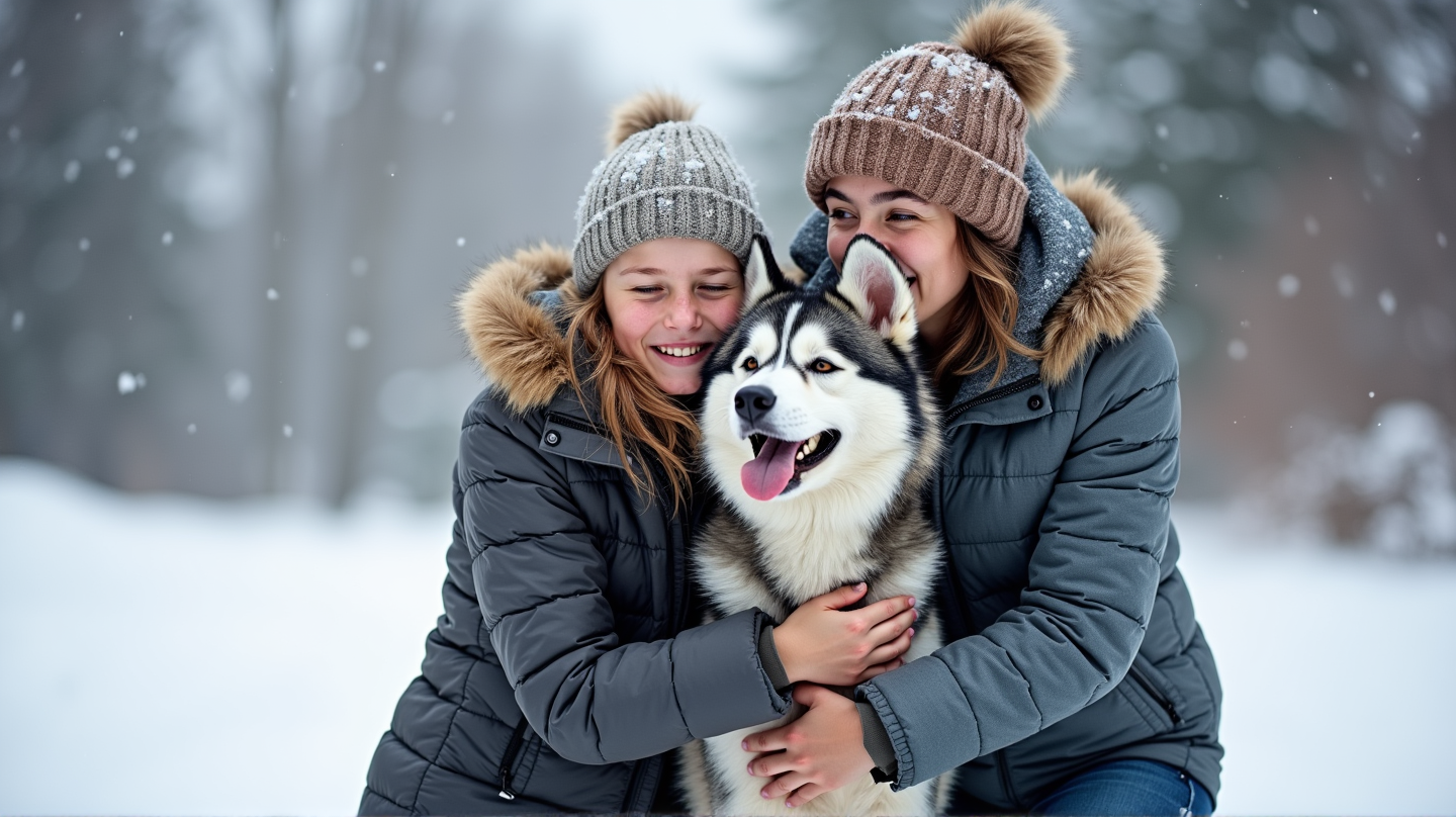 Herzerwärmendes Wiedersehen: Familie umarmt Husky, der 3 Jahre vermisst war