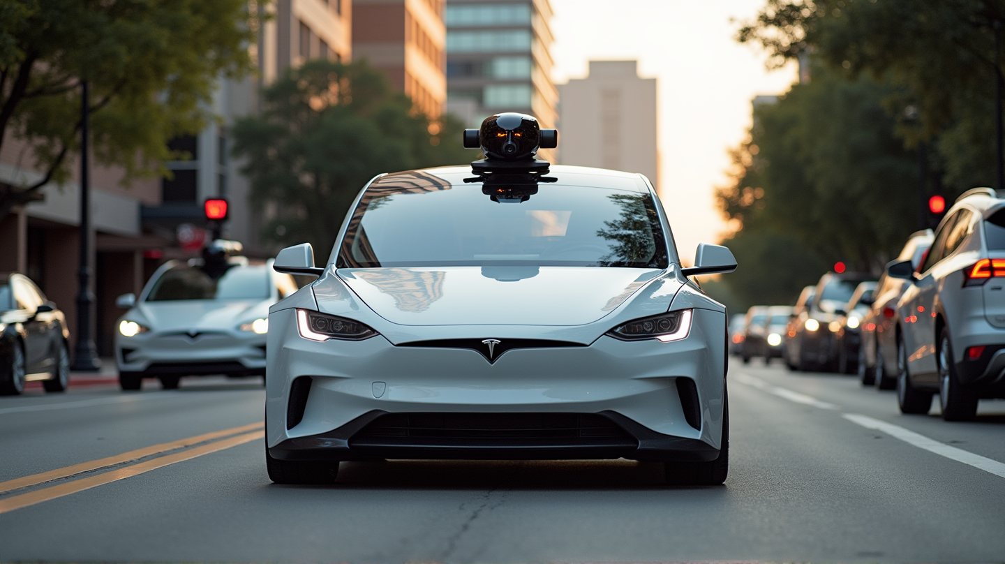 Elon Musks futuristische Robotaxis durchstreifen die Straßen von Austin