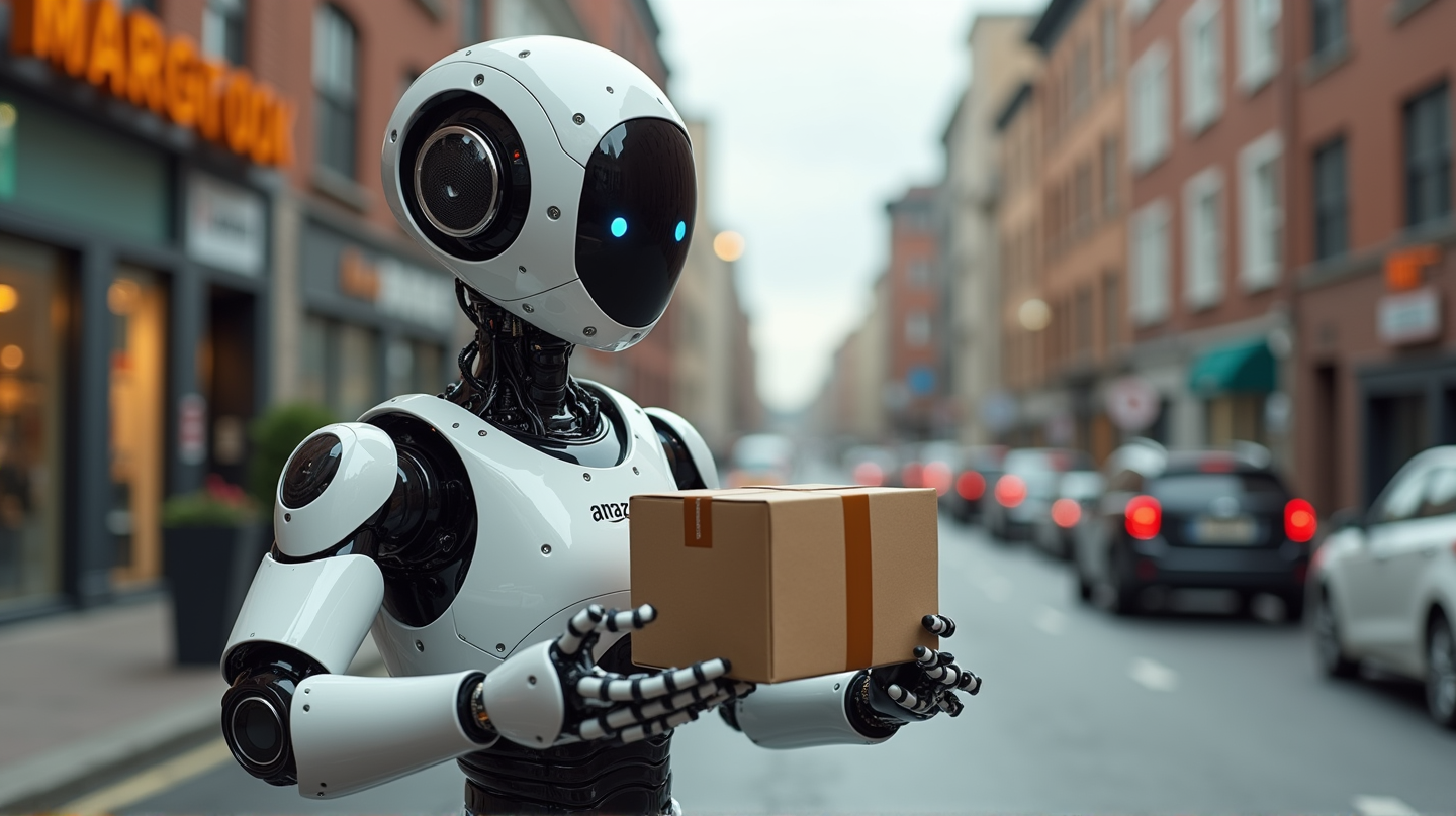 Amazons Zukunft: Roboter springen aus Lieferwagen direkt zu Ihrer Haustür - Science-Fiction-Wirklichkeit?