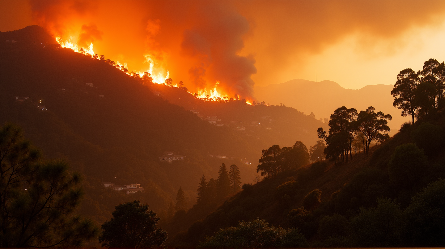 Person Festgenommen wegen angeblicher Brandstiftung am ikonischen Hollywood-Pfad