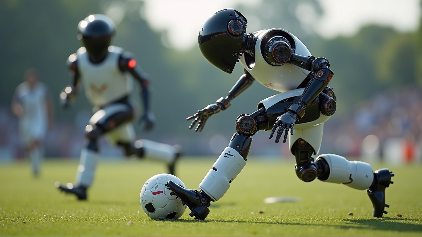 Chinesische Roboter dominieren das Dreierfußball-Turnier