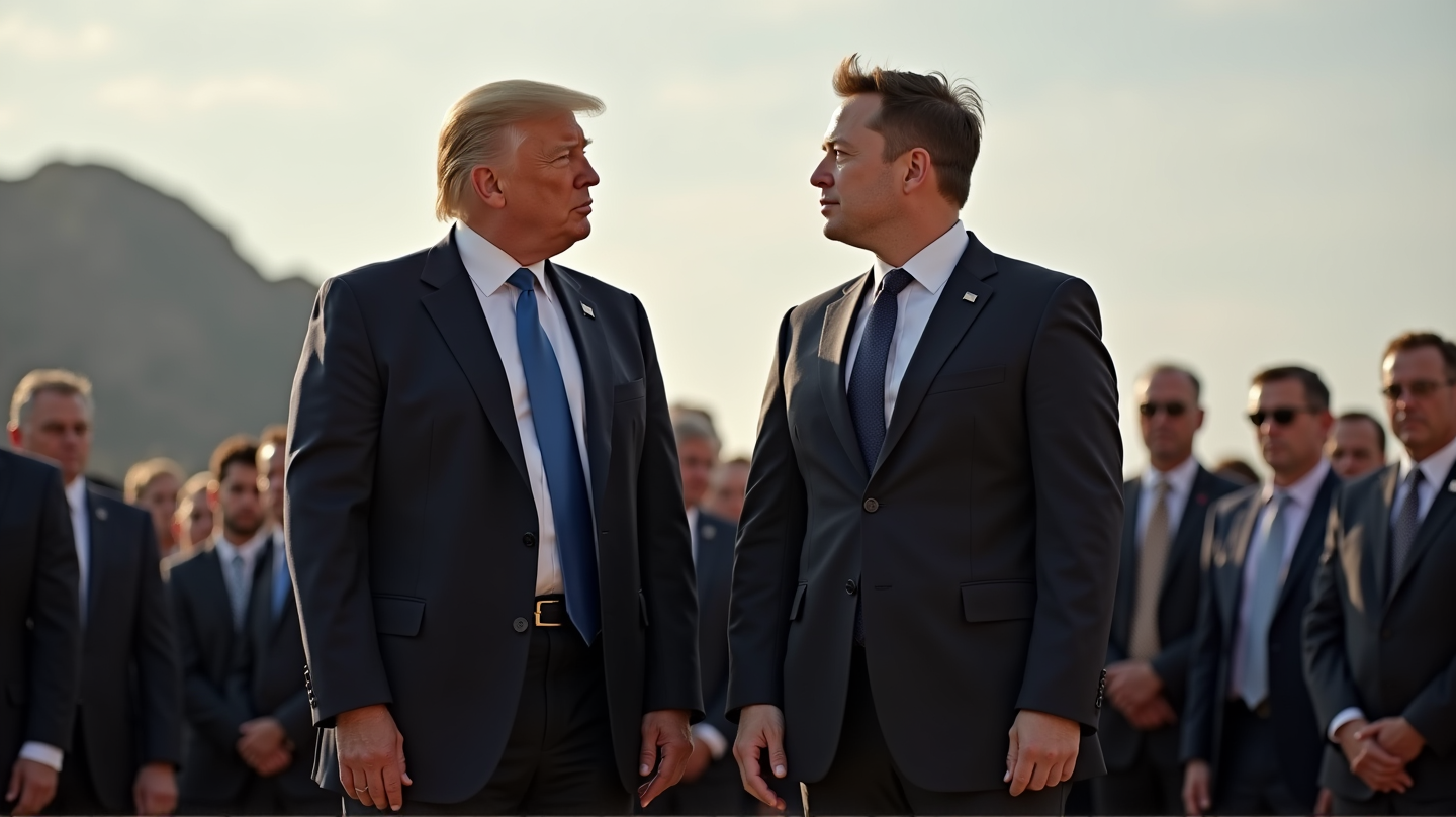 Unerwartetes Treffen: Trump und Musk vereinen sich bei Charlie Kirks Gedenkfeier