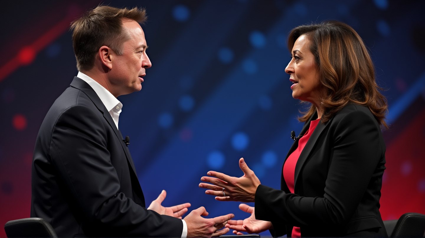 Elon Musk hebt die Ironie in Kamala Harris' Haltung zur Zensur hervor