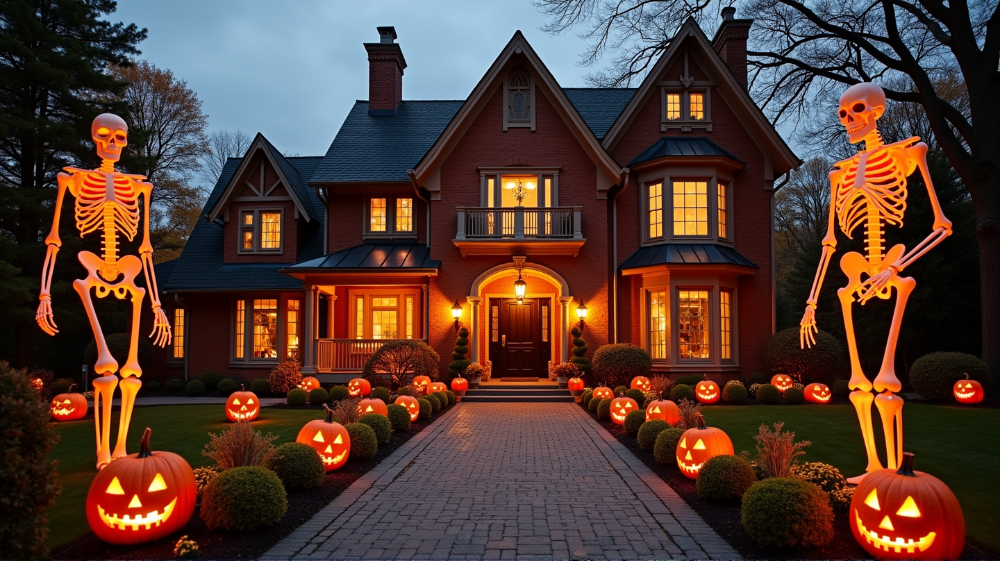 Prominente Häuser werden zu gruseligen Meisterwerken an Halloween