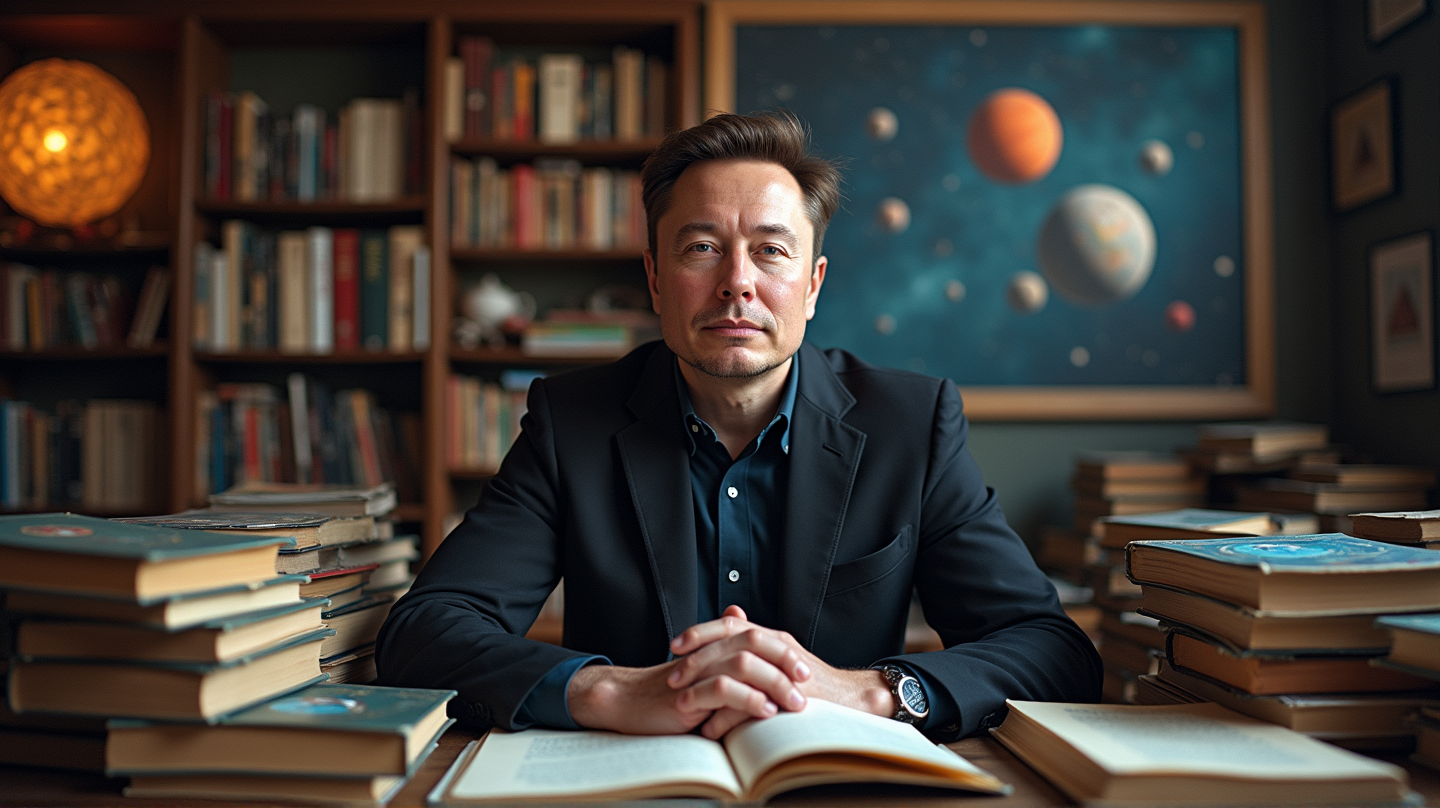 Elon Musks Universum: Bücher und Milliardäre im Aufeinandertreffen