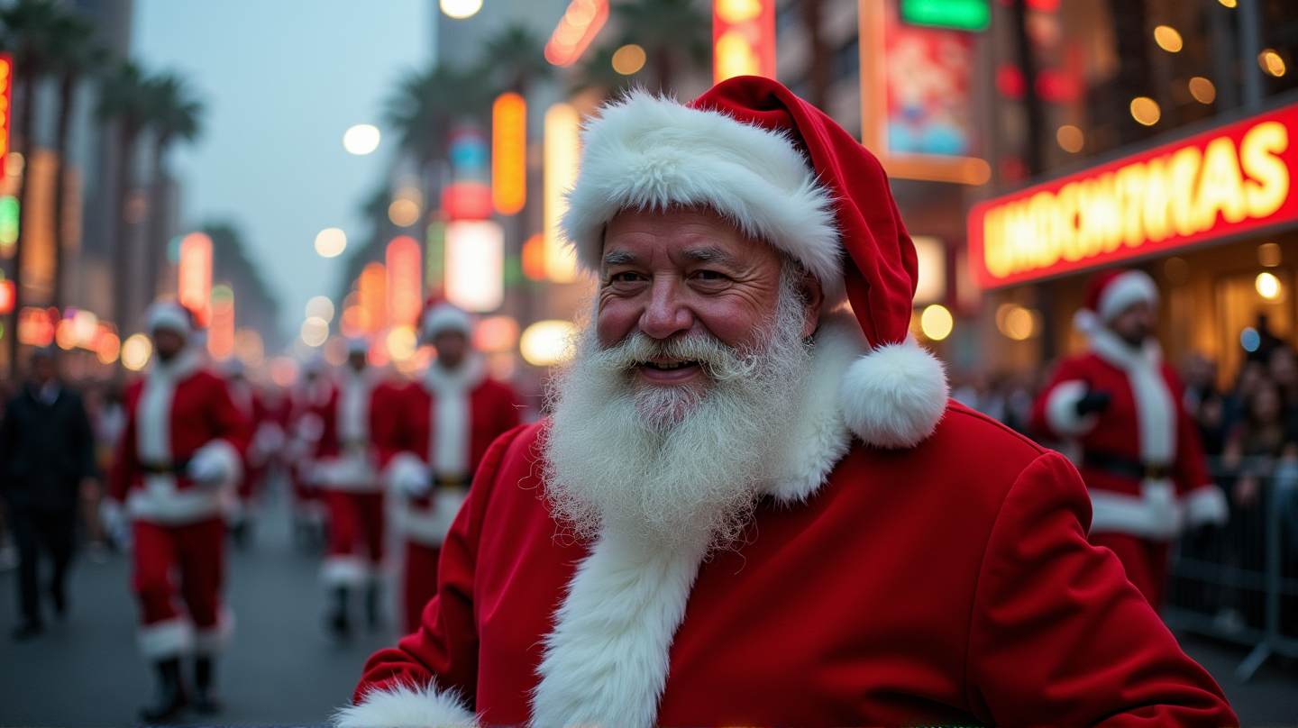 Die Magie kehrt zurück: Santas Festtagsparade erobert Hollywood