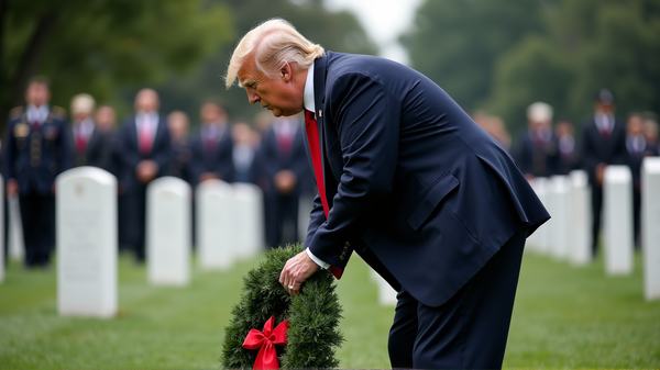 Trumps Besuch in Arlington: Feierliche Memorial Day-Atmosphäre inmitten politischer Turbulenzen