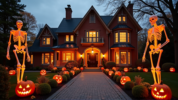 Prominente Häuser werden zu gruseligen Meisterwerken an Halloween