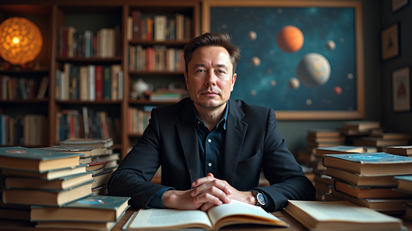 Elon Musks Universum: Bücher und Milliardäre im Aufeinandertreffen
